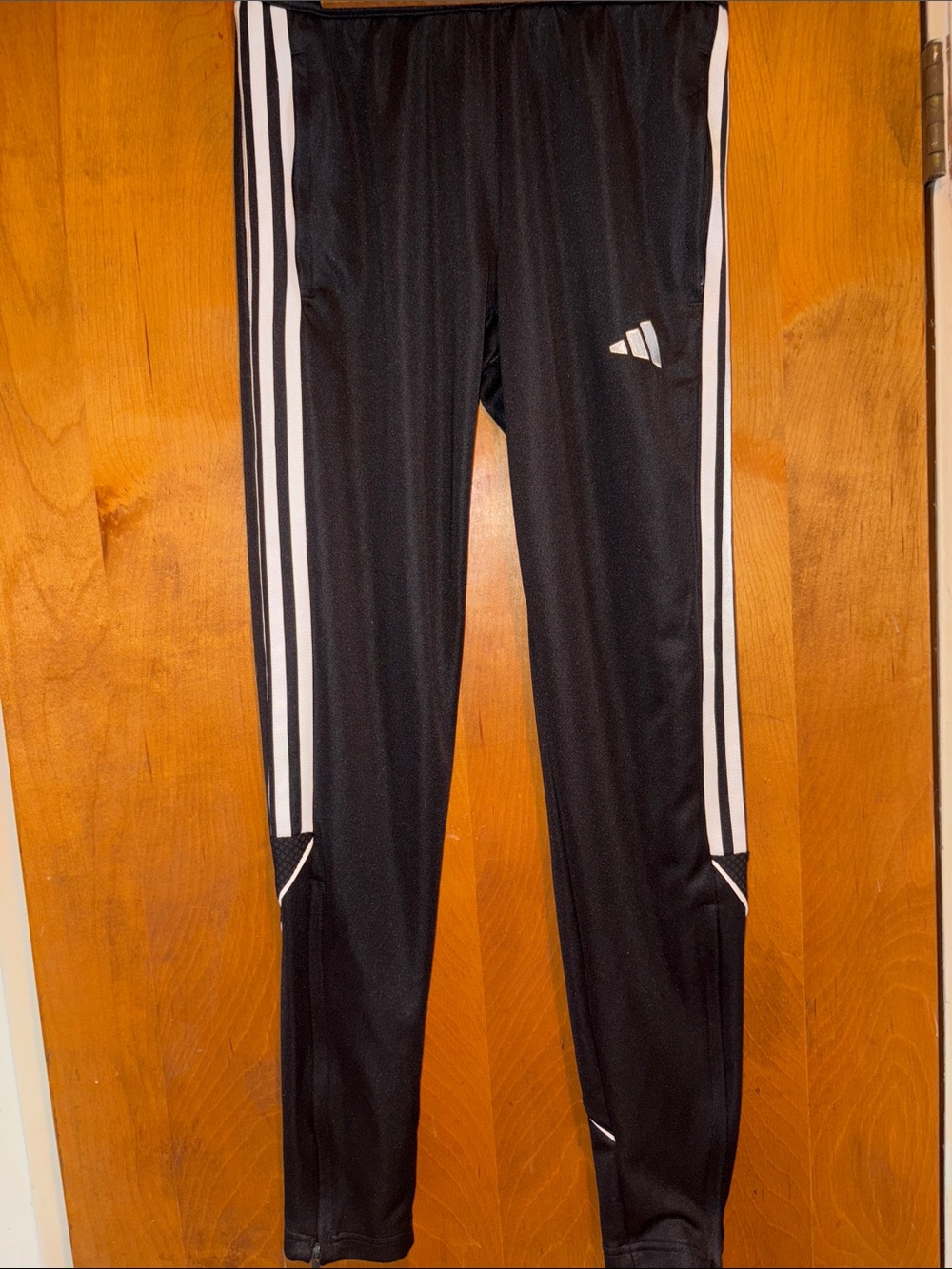 adidas  Black Leggings with White Side Stripes